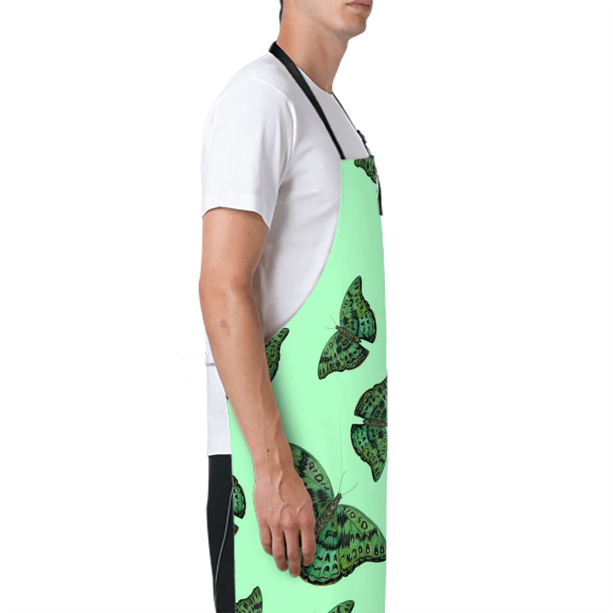 Apron (With Pockets) African Green Butterfly 1