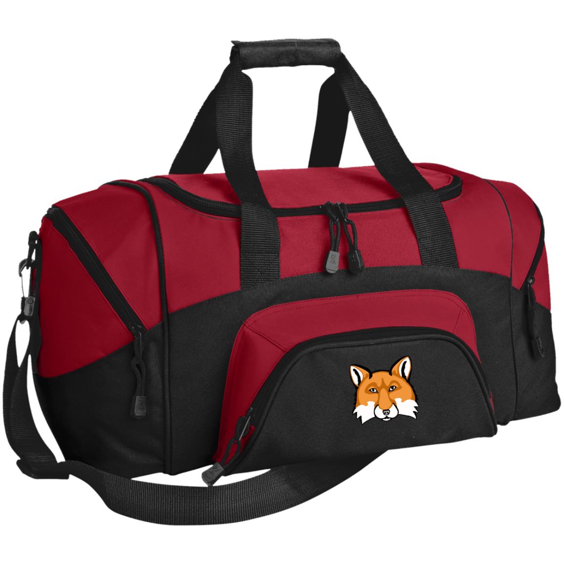 Small red and black duffel bag red fox