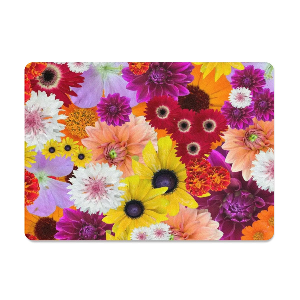 Glass cutting board (11x14.5) flower fun