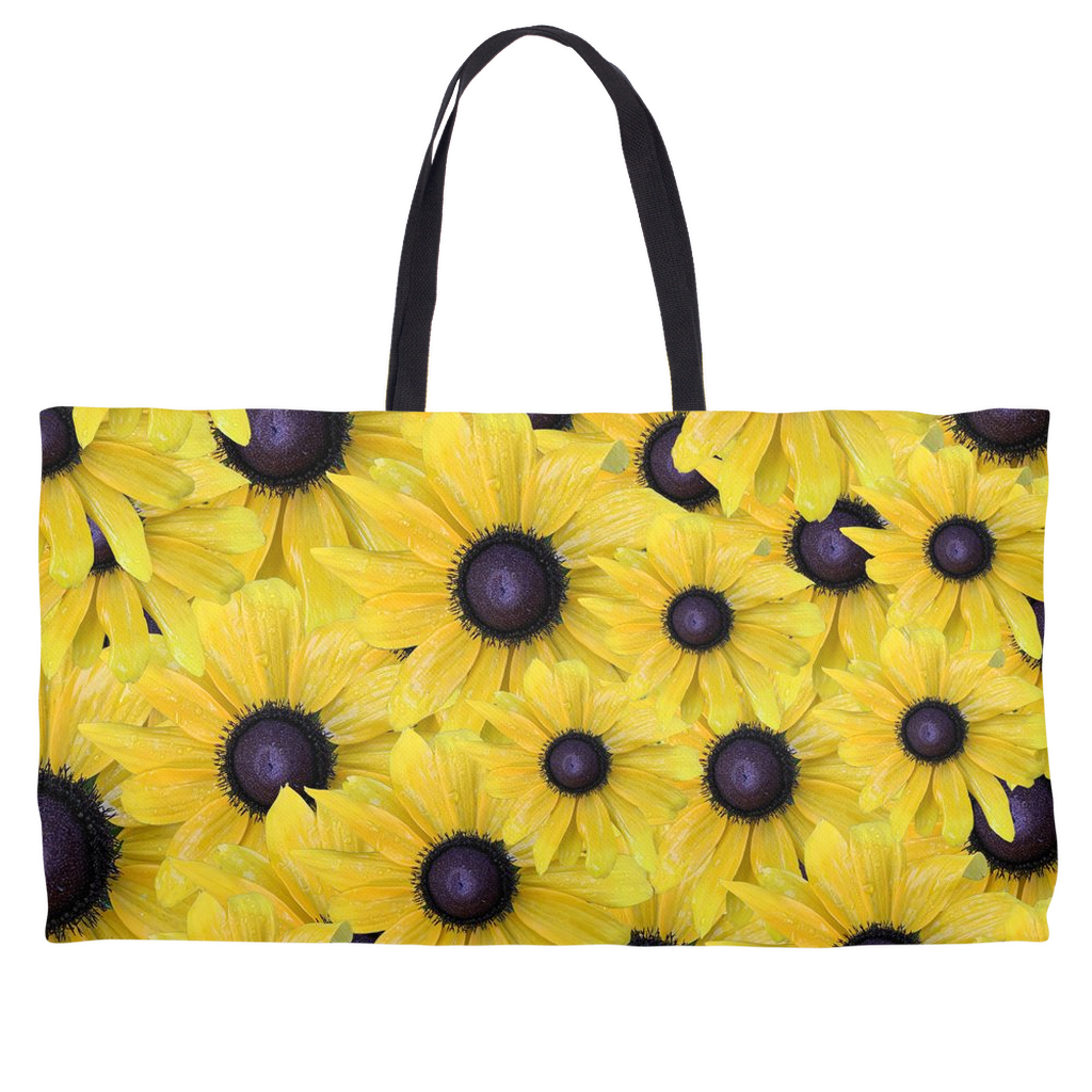 Weekender tote (cotton webbing handle) yellow rudbeckia 1