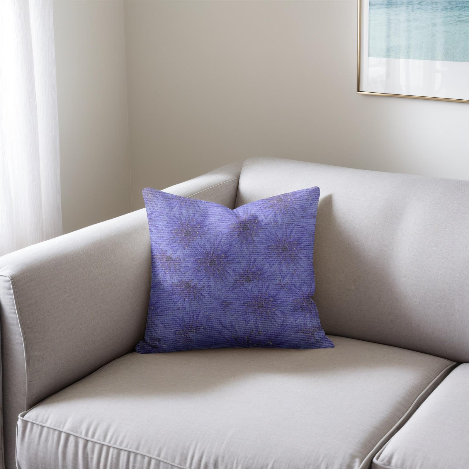 Woven Pillow (Cotton/Poly, 17x18) Blue Cornflower 2