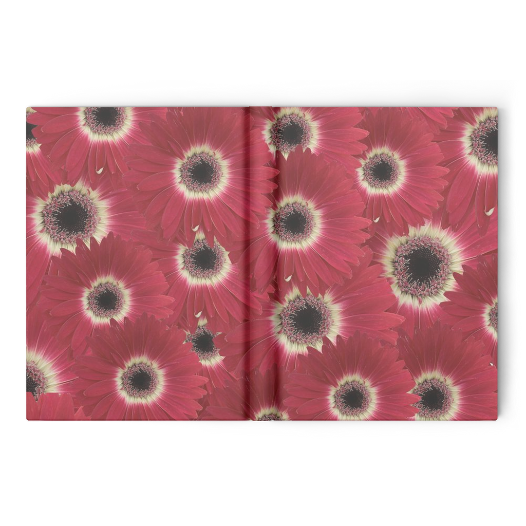 Hardbound journal 160 pages ruled or blank gerbera daisy pattern