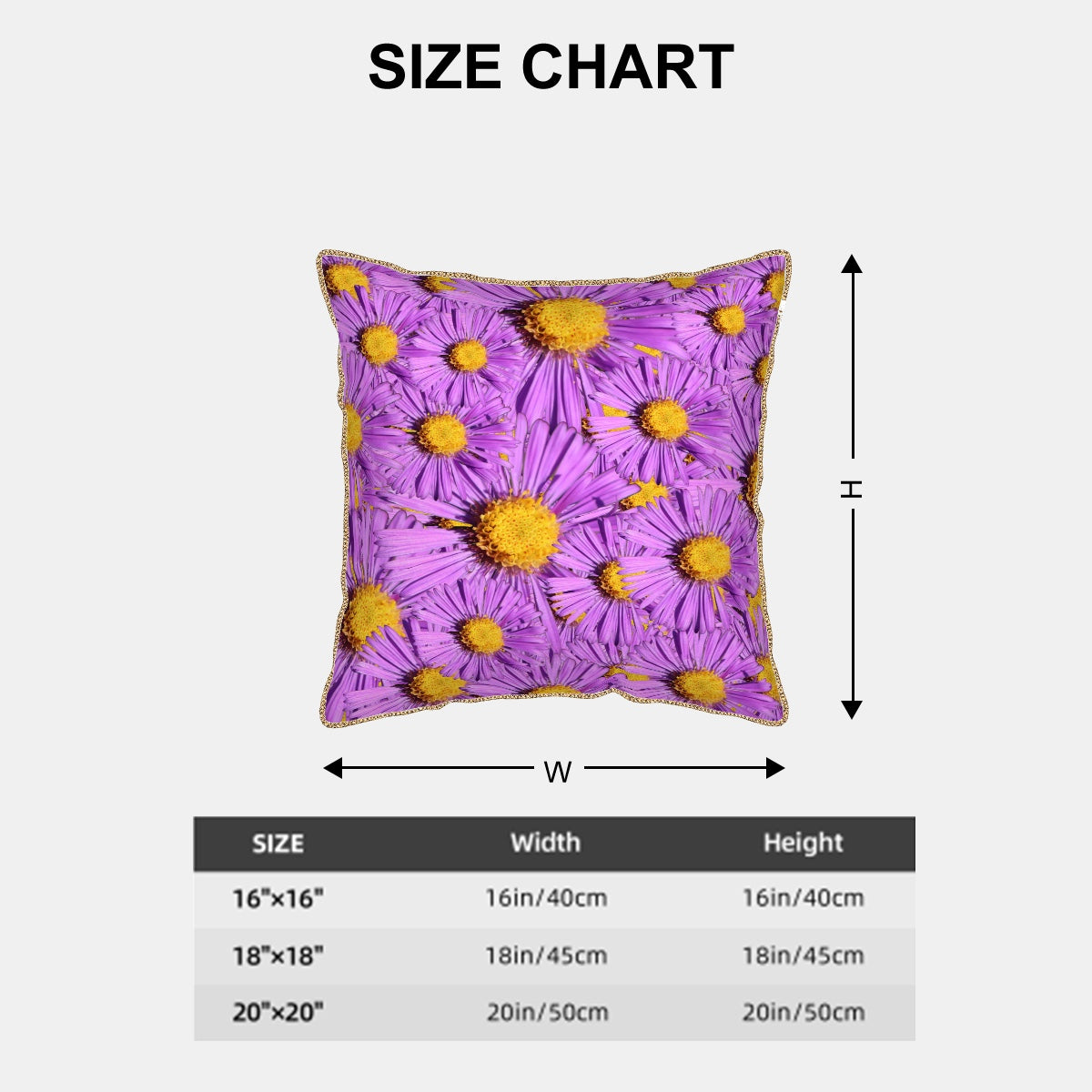 Velvet Throw Pillow Covers (Multiple Sizes/Stitch Colours) Purple Aster 1