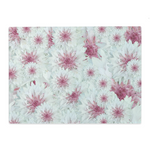 Glass Cutting Board (11x15) Pink and White Cornflower 1