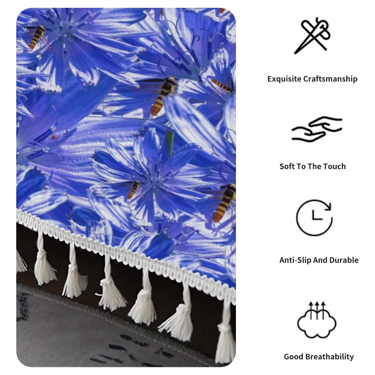 Couch Cover (two sizes) Blue wild chicory 1