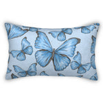 Plush Pillow Cover (Three sizes available) Crammer's Blue Morpho butterfly 1