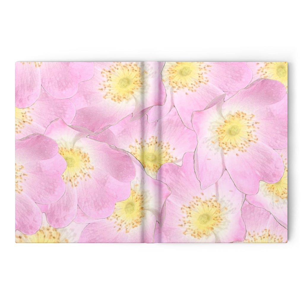 hardcover journal wild rose pattern 160 pages ruled or lined