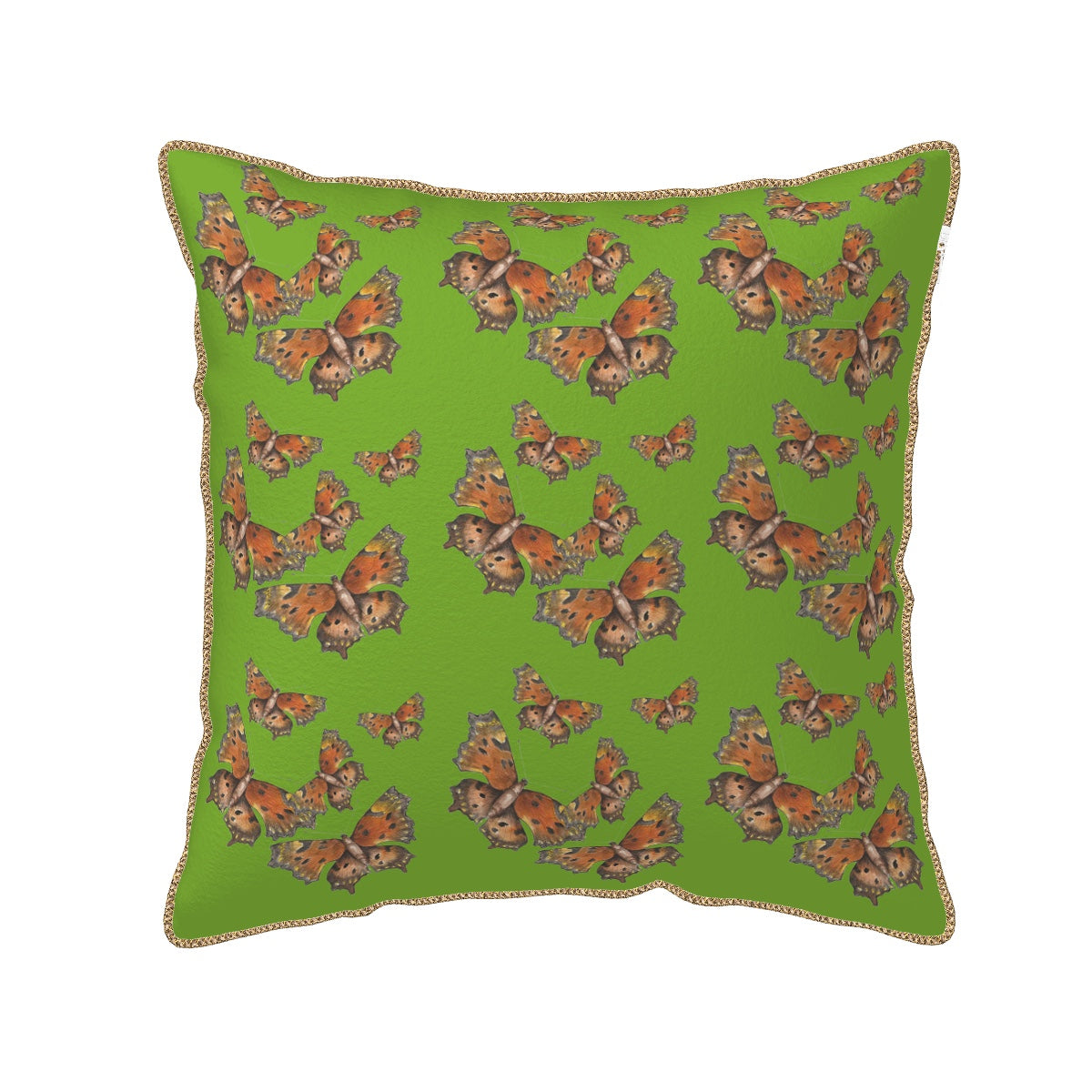 Velvet Throw Pillow Covers (Multiple Sizes/Stitch Colours) Green Coma Butterfly 1