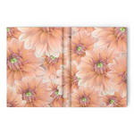 Hardbound journal pink dahlia pattern 160 pages, ruled or lined