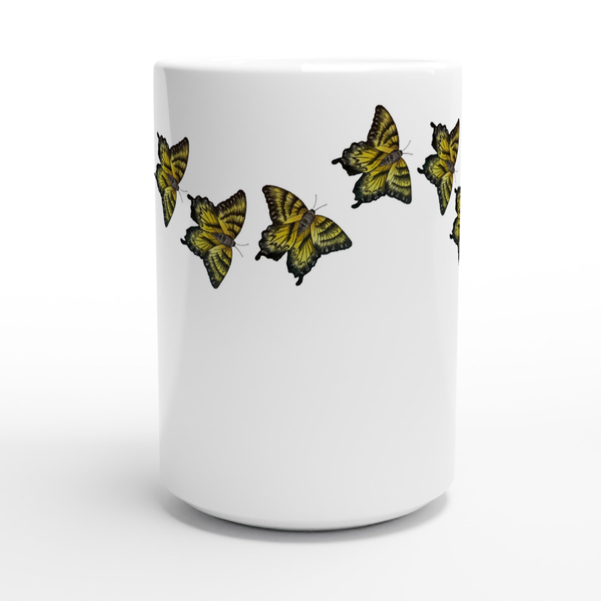 Ceramic mug 15oz tiger swallowtail butterfly  pattern