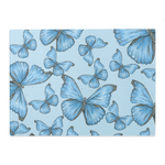 Glass Cutting Board (11x15) Cramer's Blue Morpho Butterfly 1