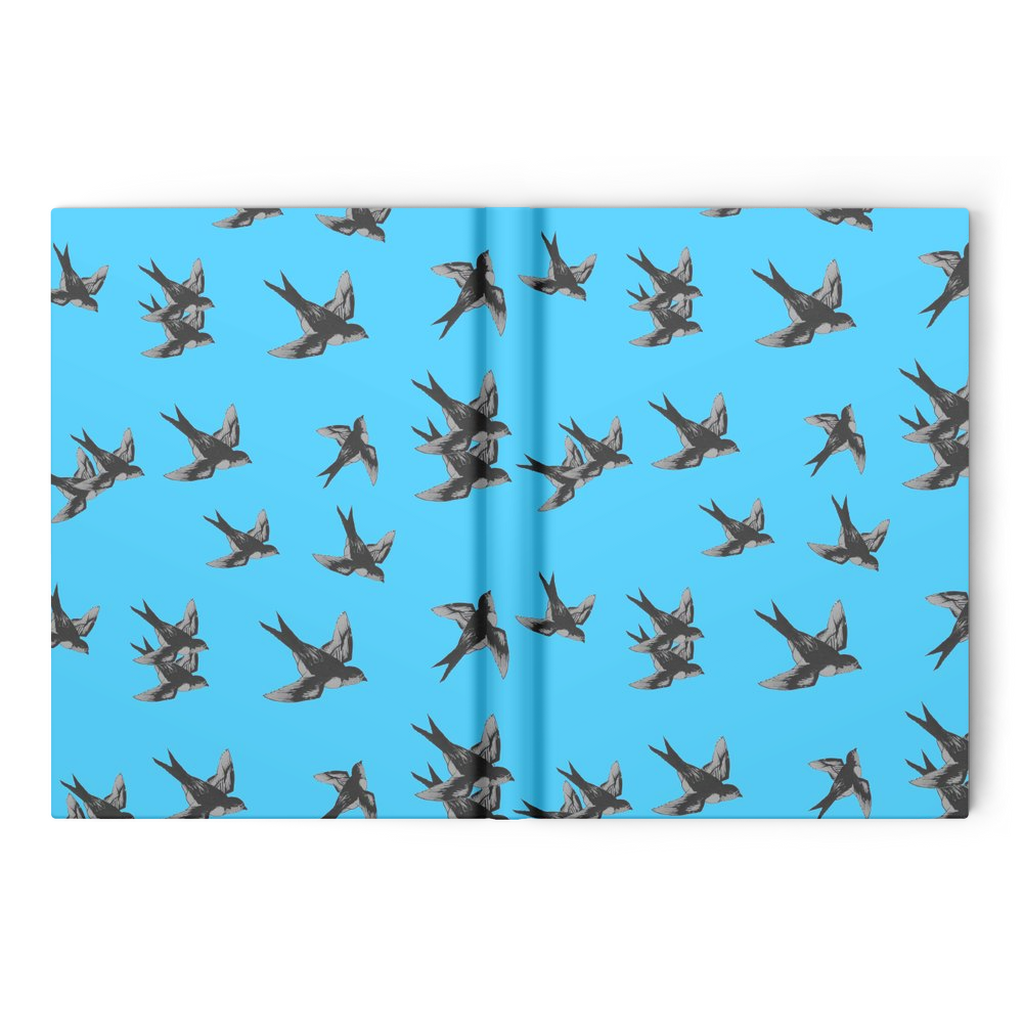 hardbound journal barn swallow pattern 160 pages, ruled or blank