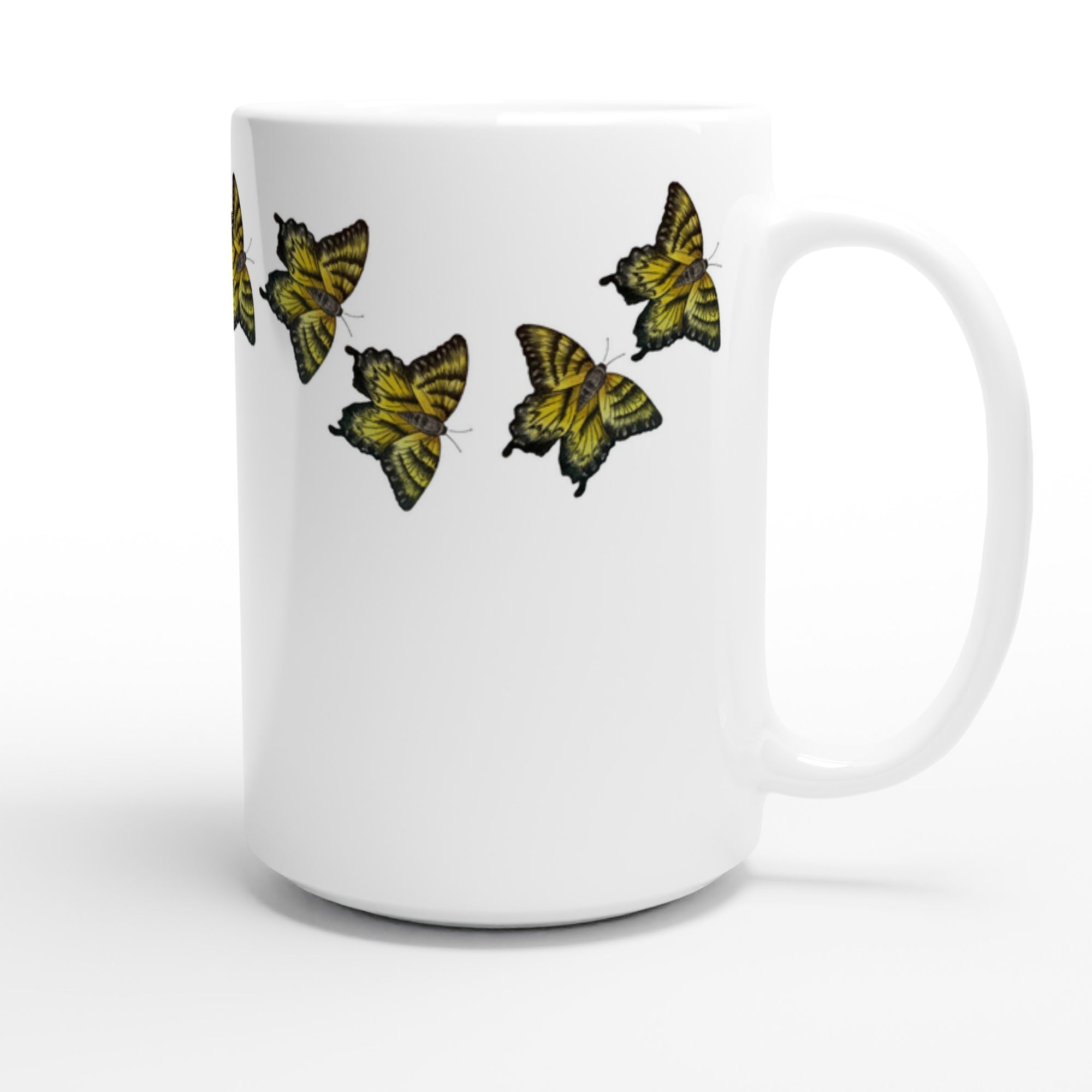 Ceramic mug 15oz tiger swallowtail butterfly pattern