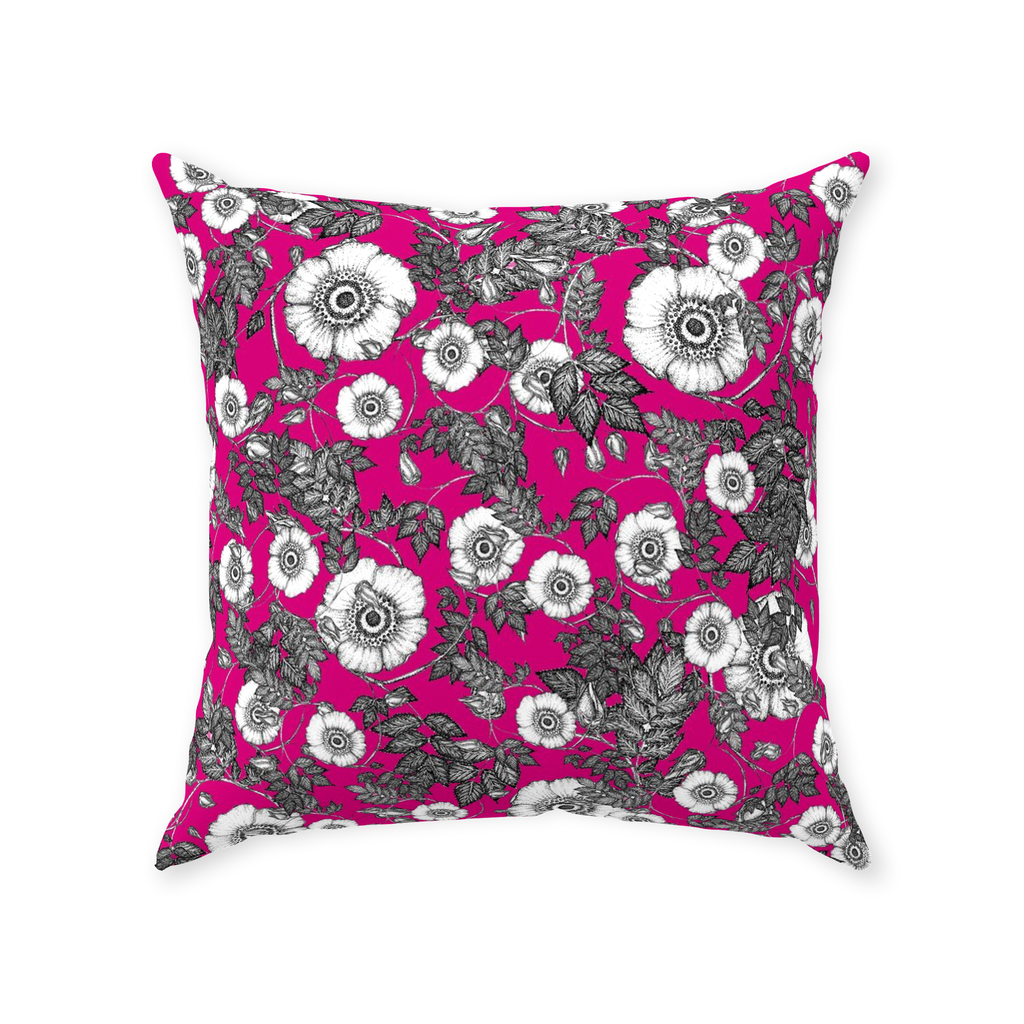 Throw Pillow (Multiple Sizes) Wild Rose 1