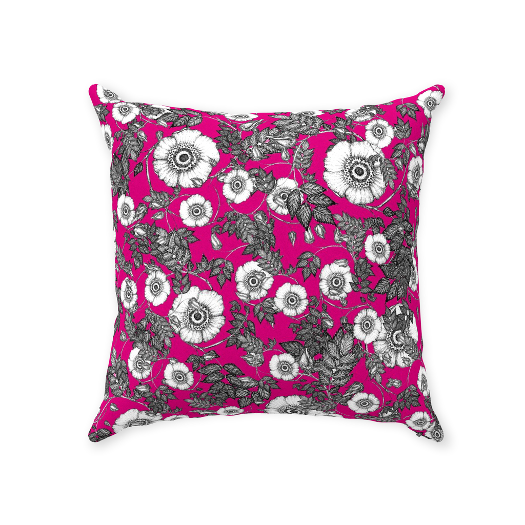 Throw Pillow (Multiple Sizes) Wild Rose 1