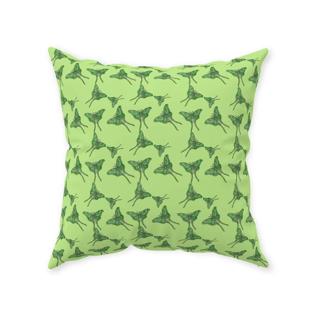 Throw Pillow (Multiple Sizes) Luna Moth 1