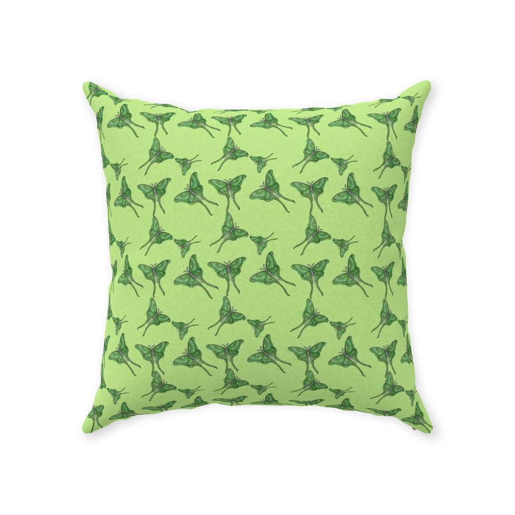 Throw Pillow (Multiple Sizes) Luna Moth 1