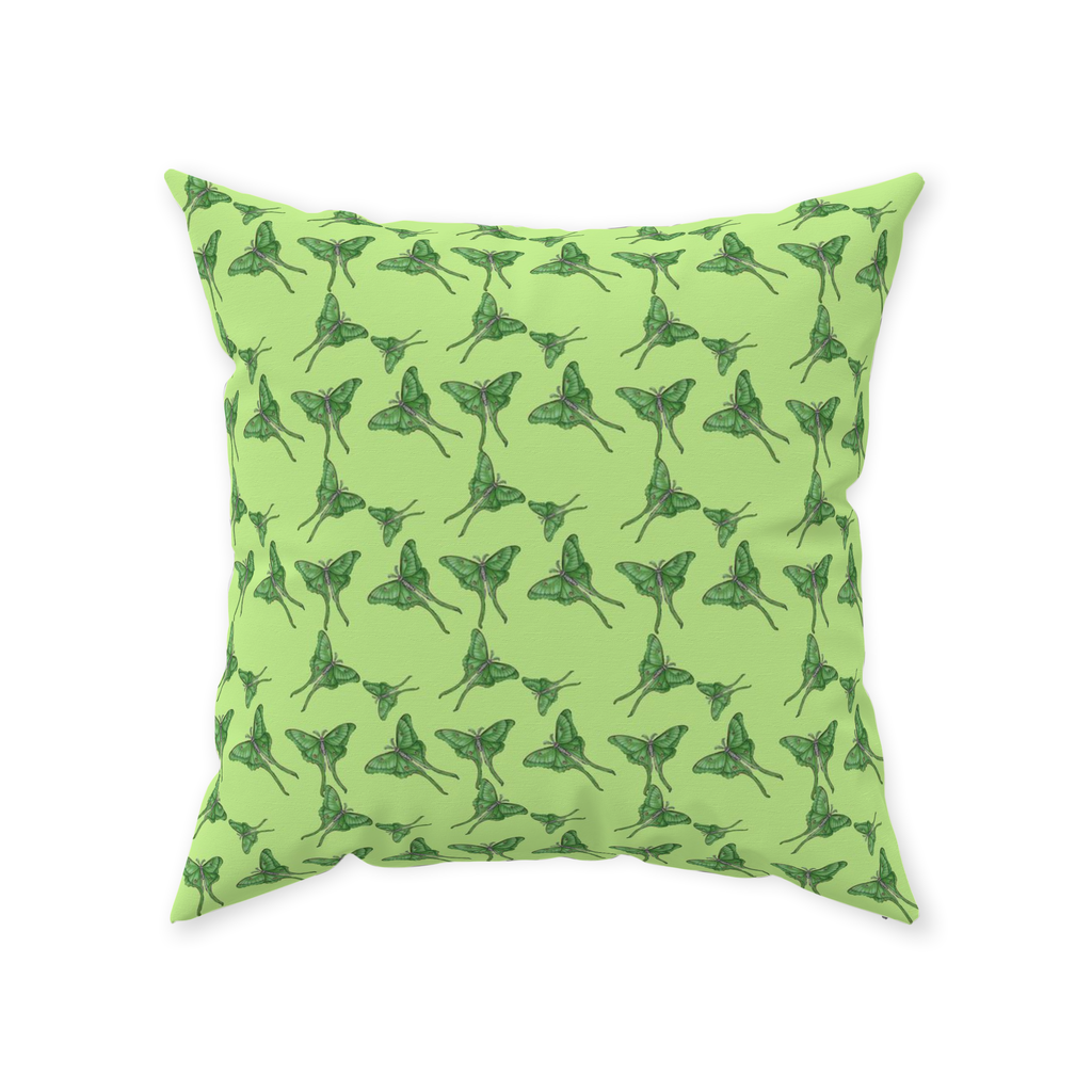 Throw Pillow (Multiple Sizes) Luna Moth 1