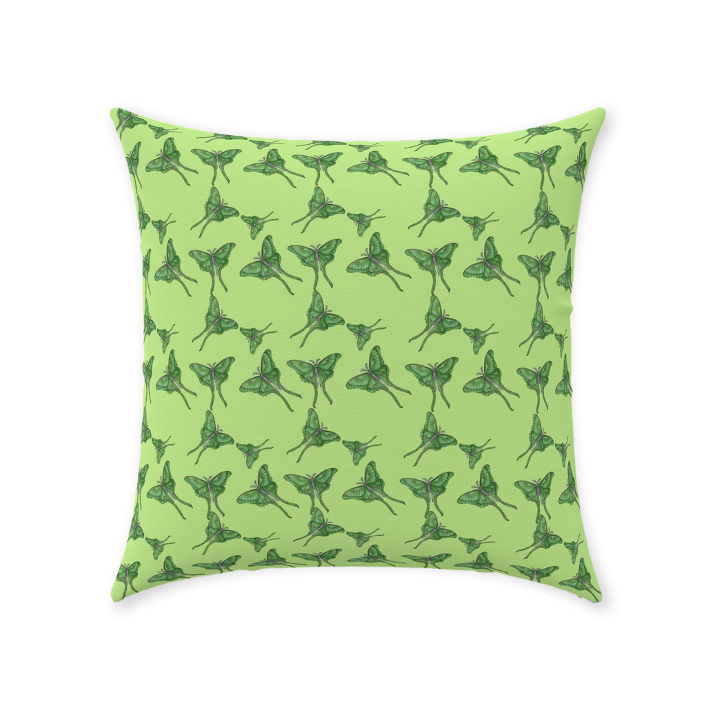 Throw Pillow (Multiple Sizes) Luna Moth 1