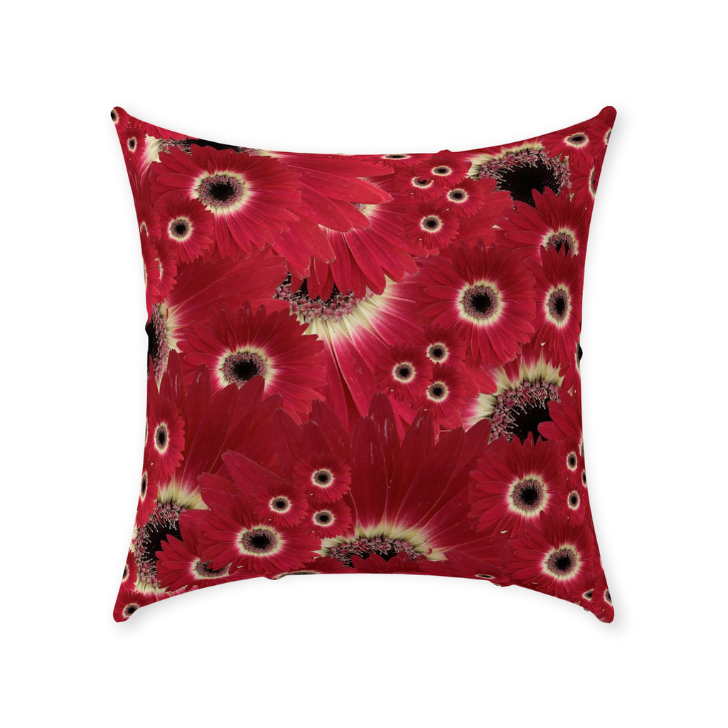 Throw Pillow (Multiple Sizes/Colours) Gerbera Daisy 1