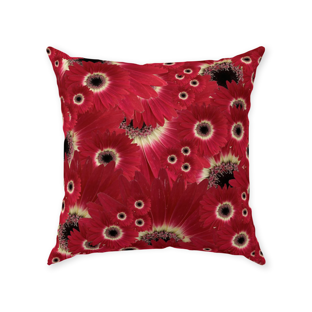 Throw Pillow (Multiple Sizes/Colours) Gerbera Daisy 1