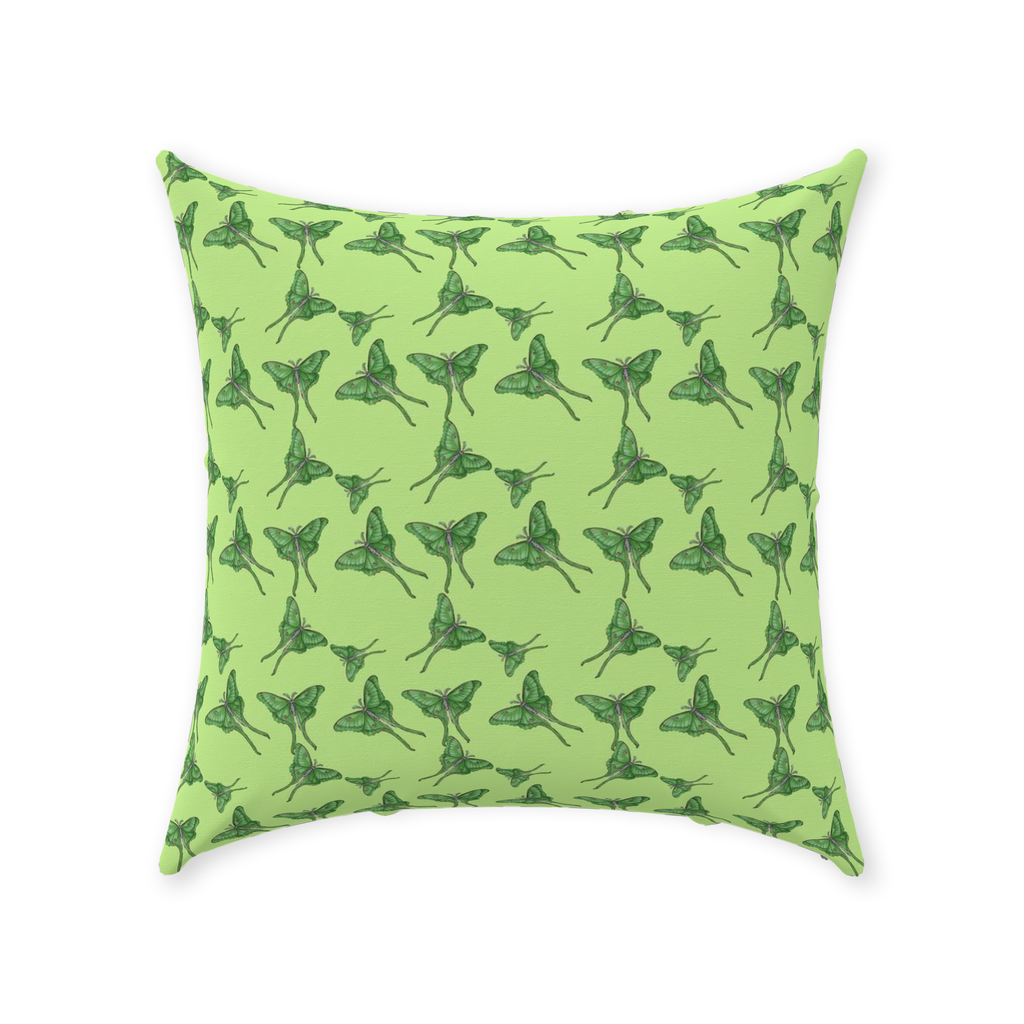 Throw Pillow (Multiple Sizes) Luna Moth 1