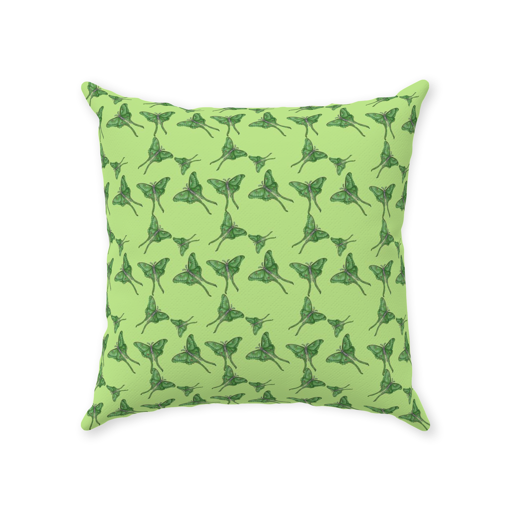 Throw Pillow (Multiple Sizes) Luna Moth 1