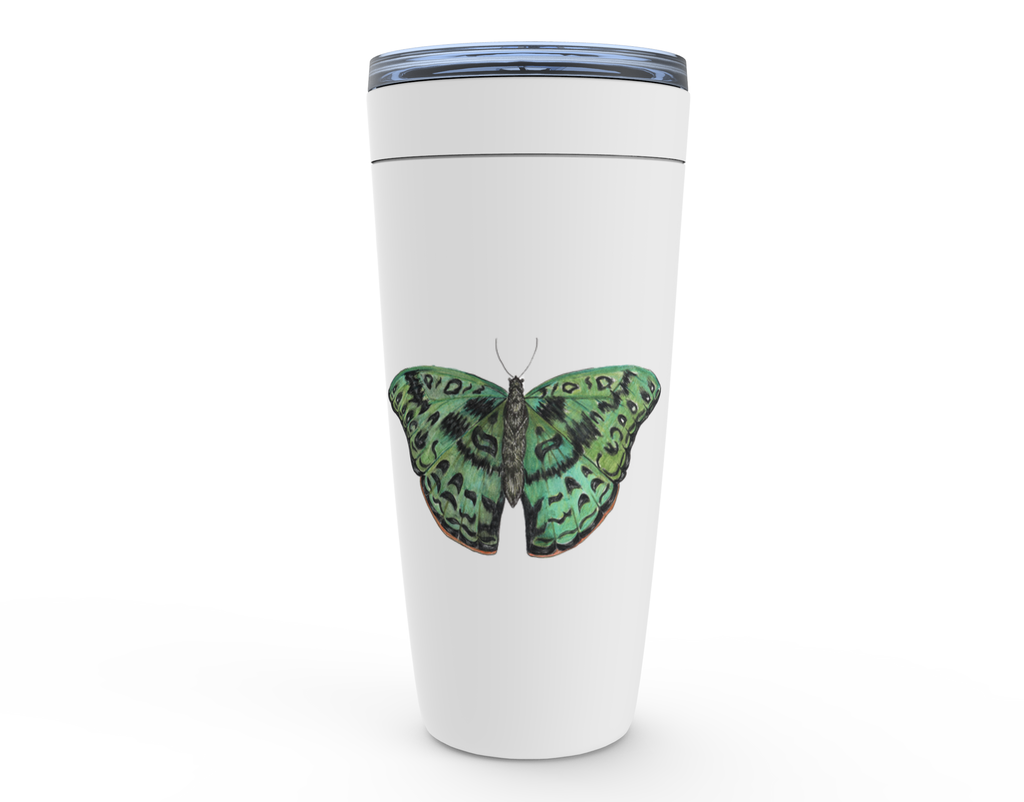 Viking Tumblers (20oz assorted colours) Green African Butterfly  1