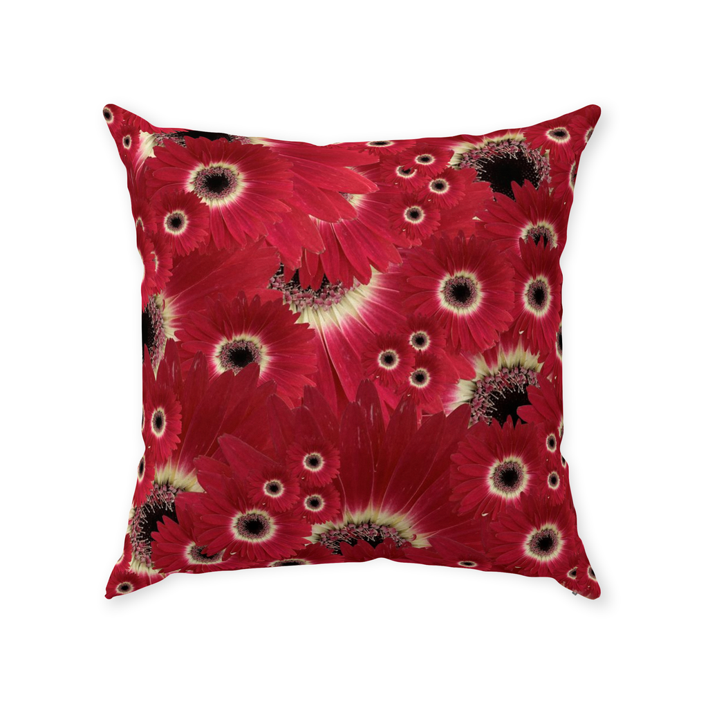 Throw Pillow (Multiple Sizes/Colours) Gerbera Daisy 1