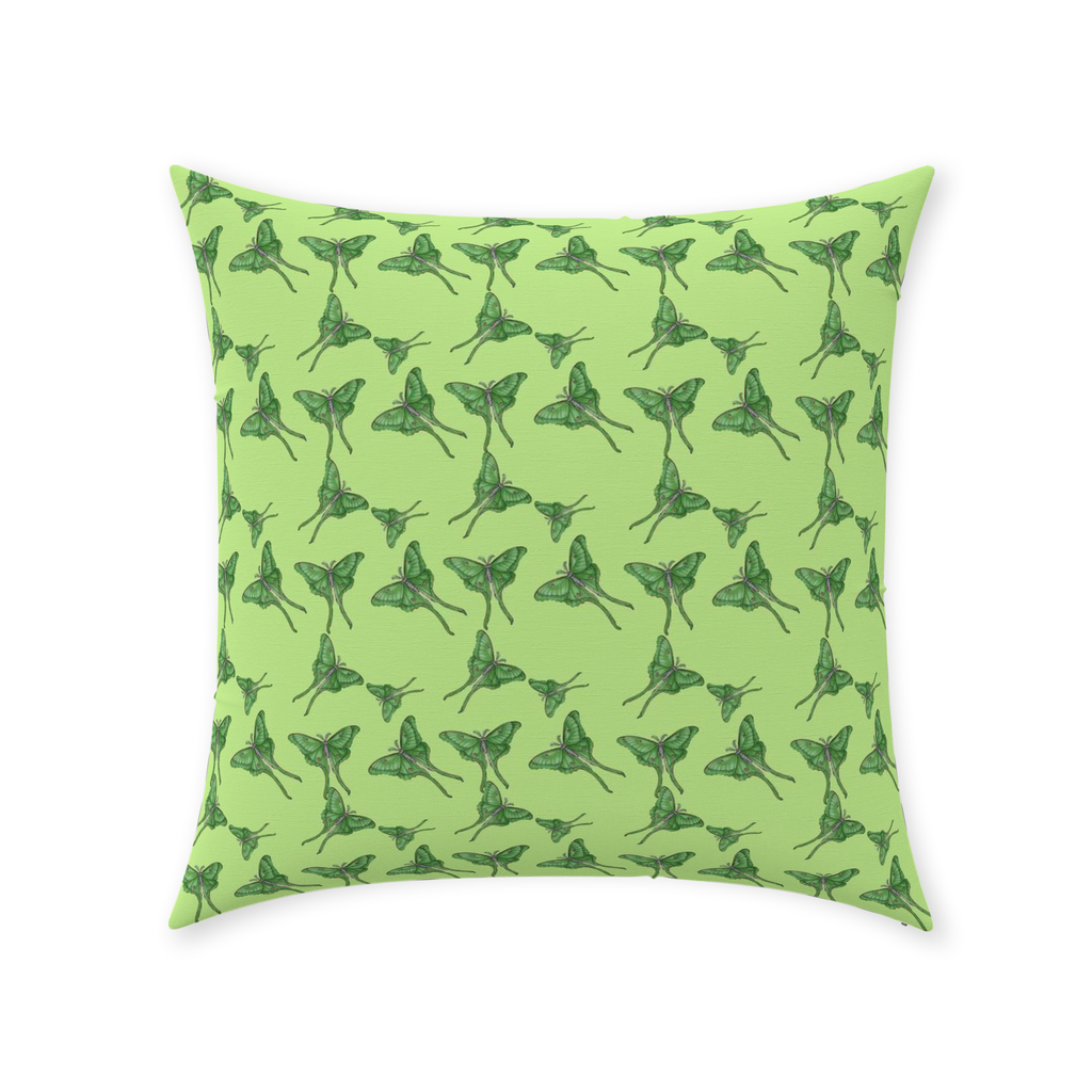 Throw Pillow (Multiple Sizes) Luna Moth 1