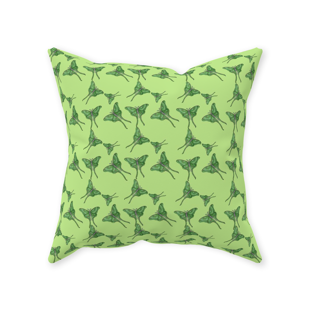 Throw Pillow (Multiple Sizes) Luna Moth 1