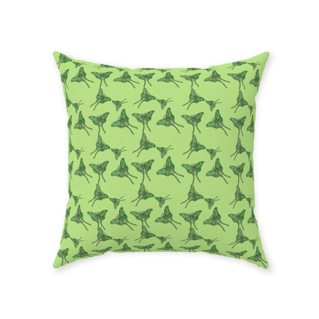 Throw Pillow (Multiple Sizes) Luna Moth 1