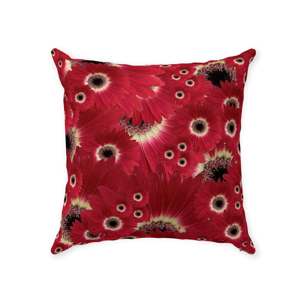 Throw Pillow (Multiple Sizes/Colours) Gerbera Daisy 1