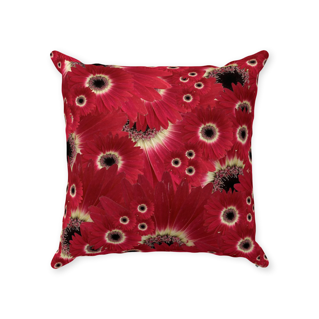 Throw Pillow (Multiple Sizes/Colours) Gerbera Daisy 1