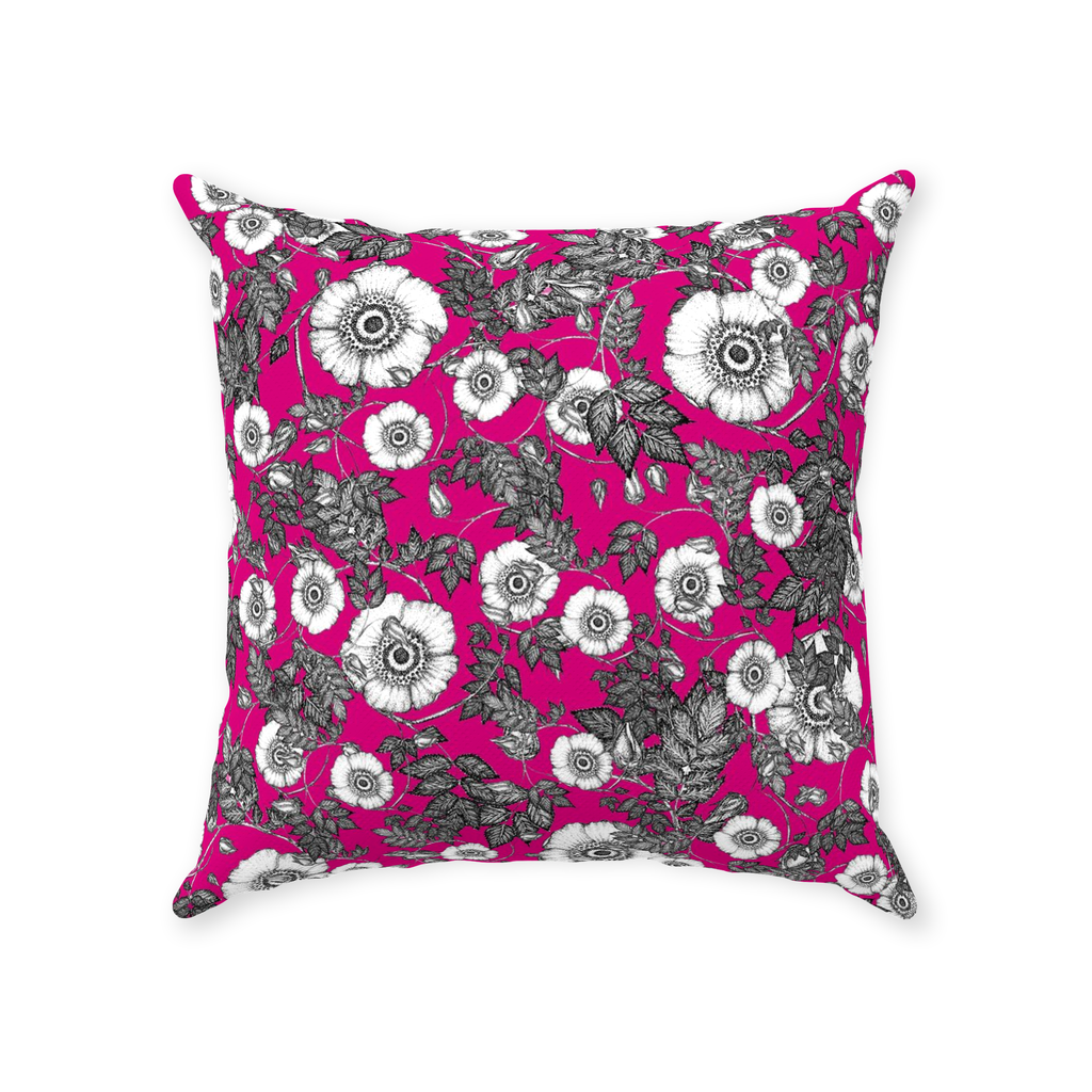 Throw Pillow (Multiple Sizes) Wild Rose 1