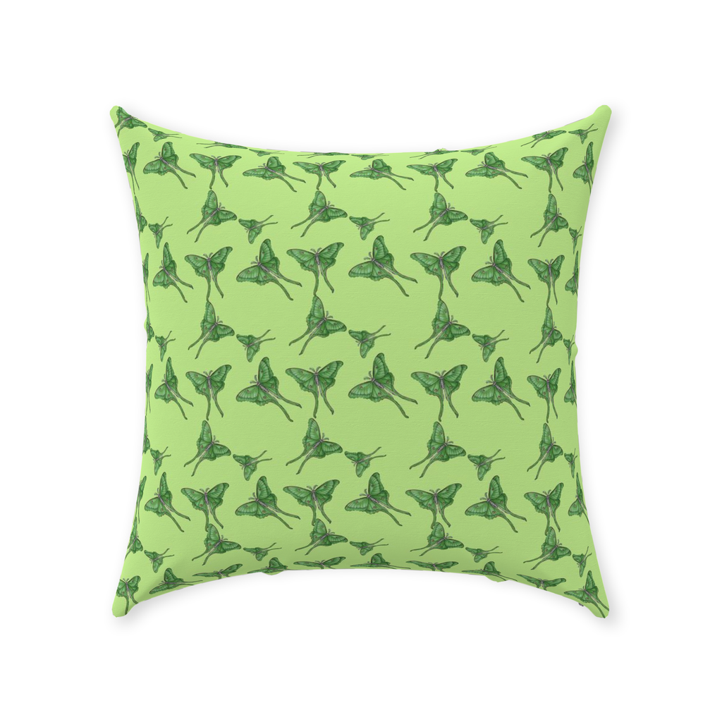 Throw Pillow (Multiple Sizes) Luna Moth 1