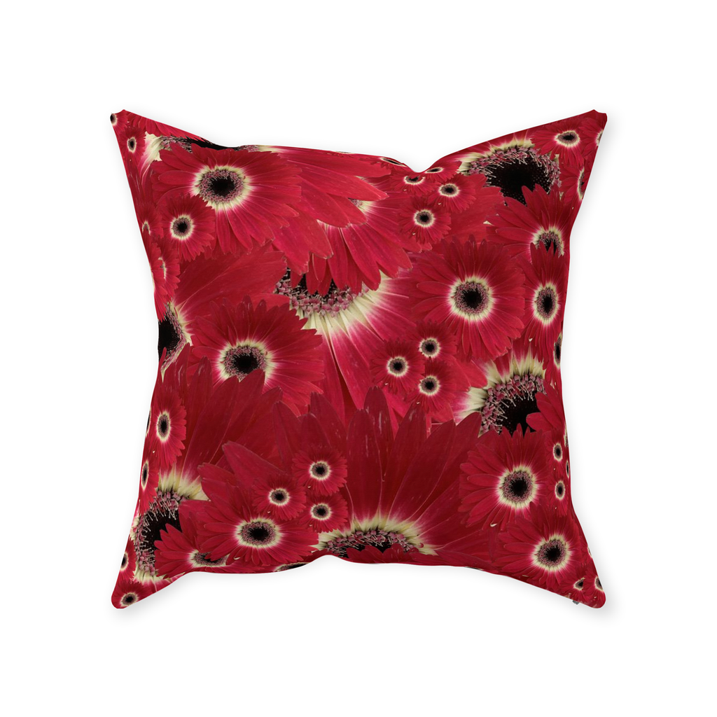 Throw Pillow (Multiple Sizes/Colours) Gerbera Daisy 1