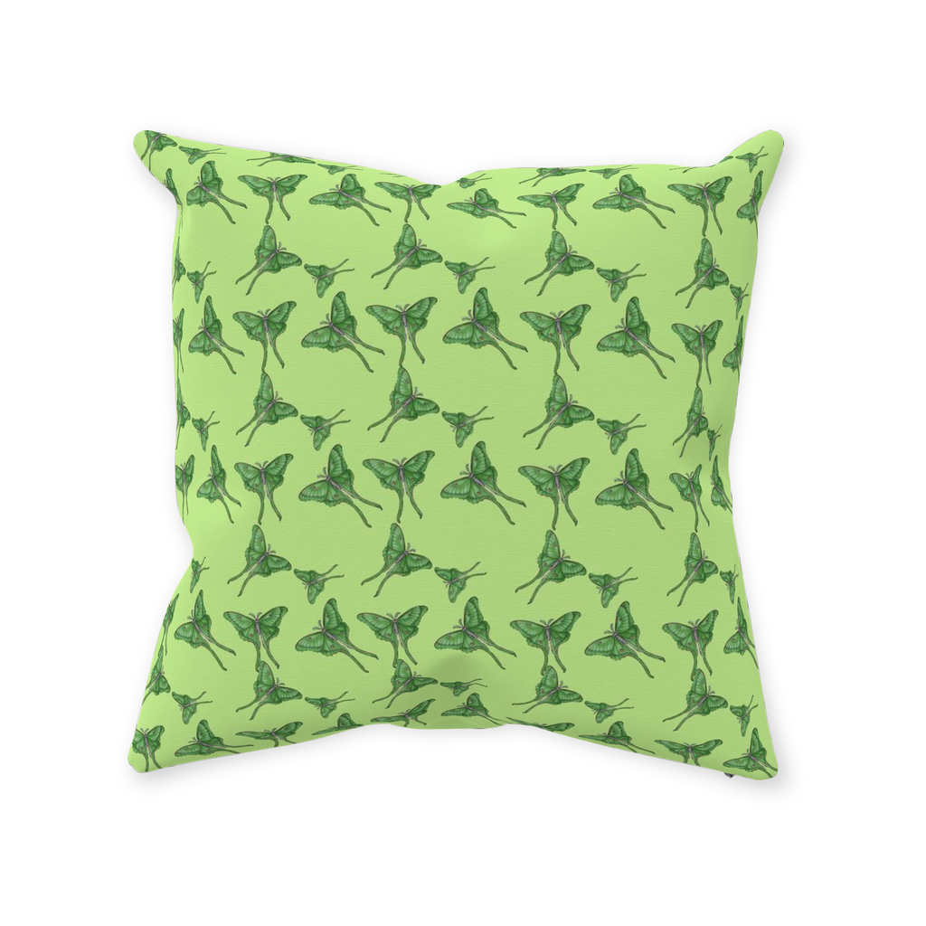 Throw Pillow (Multiple Sizes) Luna Moth 1