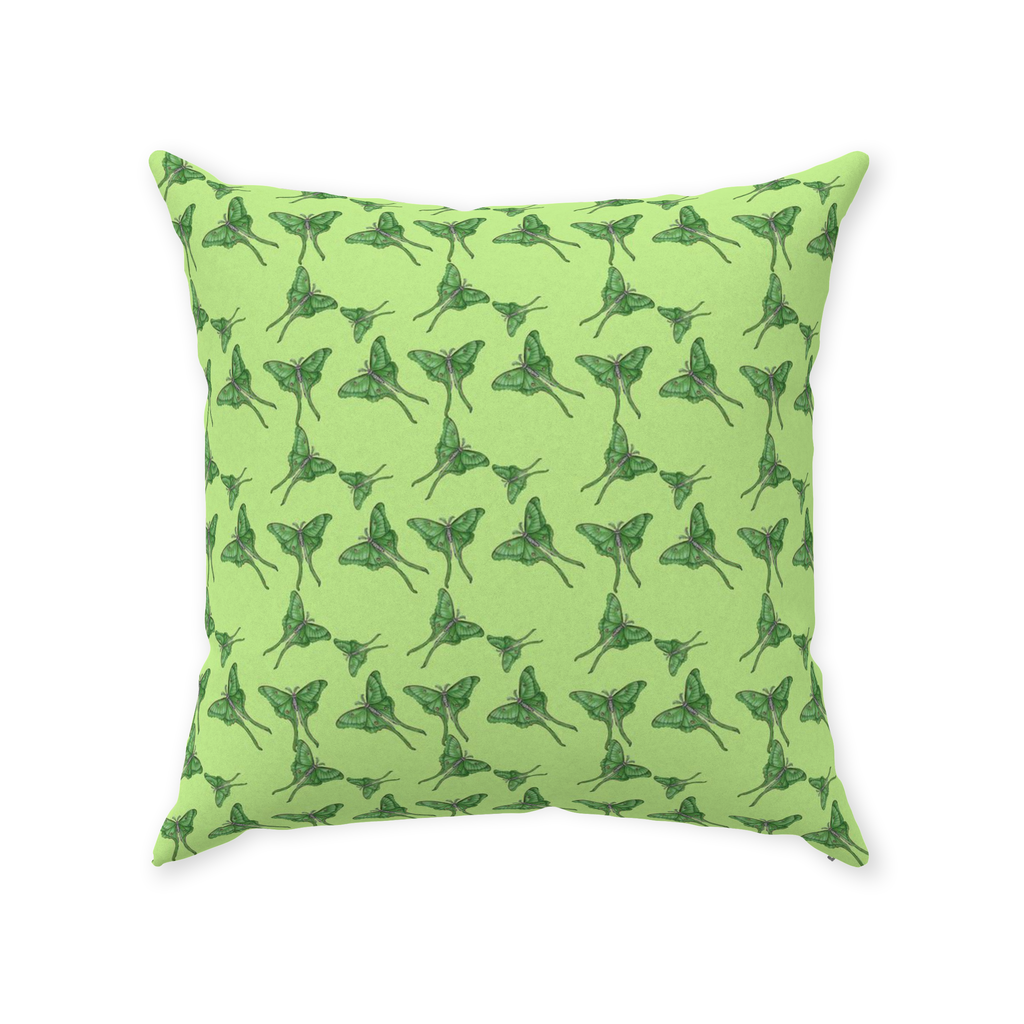 Throw Pillow (Multiple Sizes) Luna Moth 1