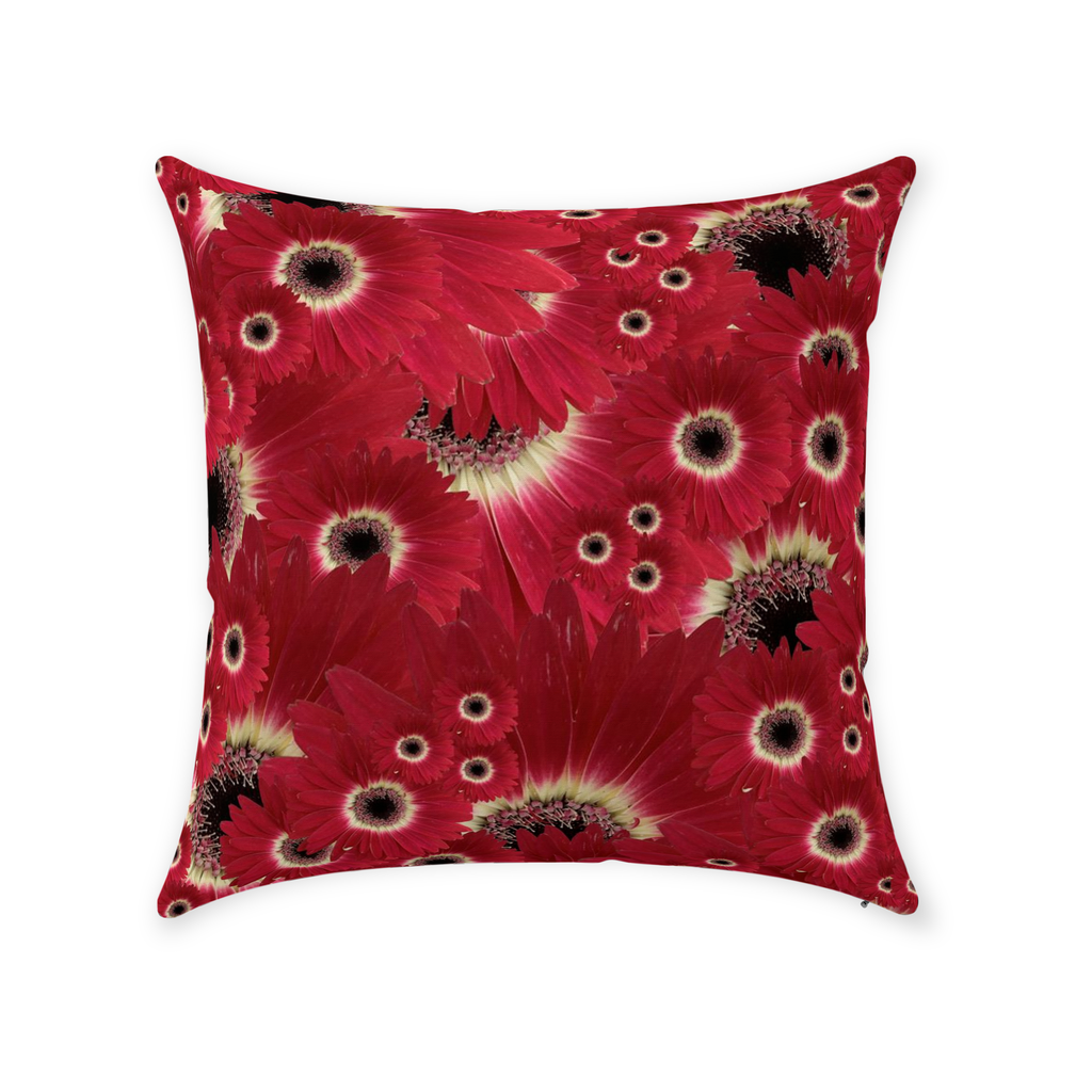 Throw Pillow (Multiple Sizes/Colours) Gerbera Daisy 1