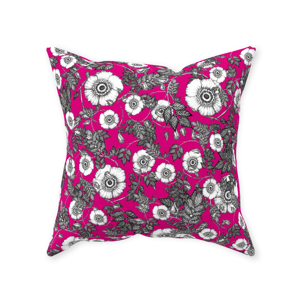 Throw Pillow (Multiple Sizes) Wild Rose 1