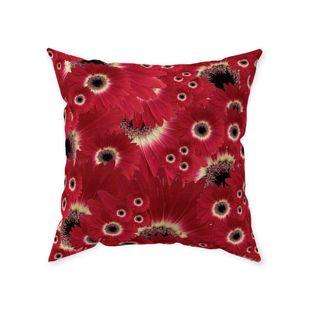 Throw Pillow (Multiple Sizes/Colours) Gerbera Daisy 1