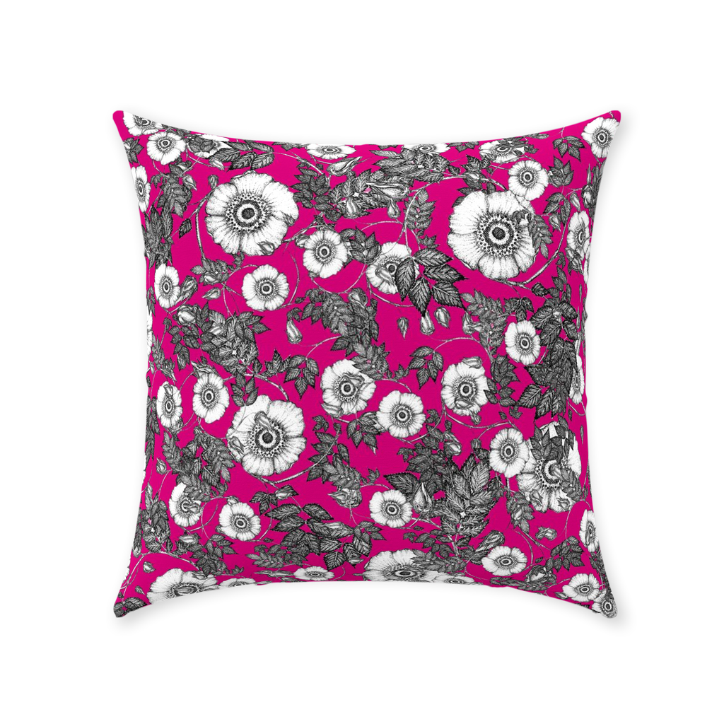 Throw Pillow (Multiple Sizes) Wild Rose 1