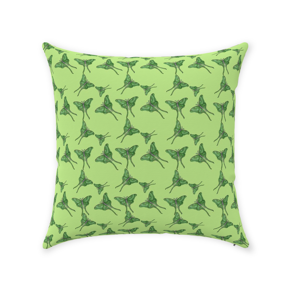 Throw Pillow (Multiple Sizes) Luna Moth 1