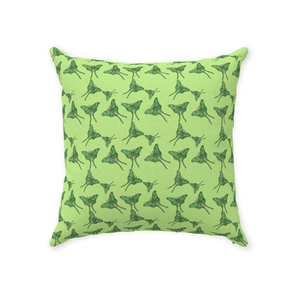 Throw Pillow (Multiple Sizes) Luna Moth 1