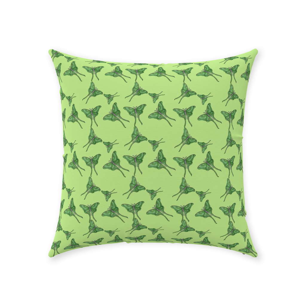 Throw Pillow (Multiple Sizes) Luna Moth 1