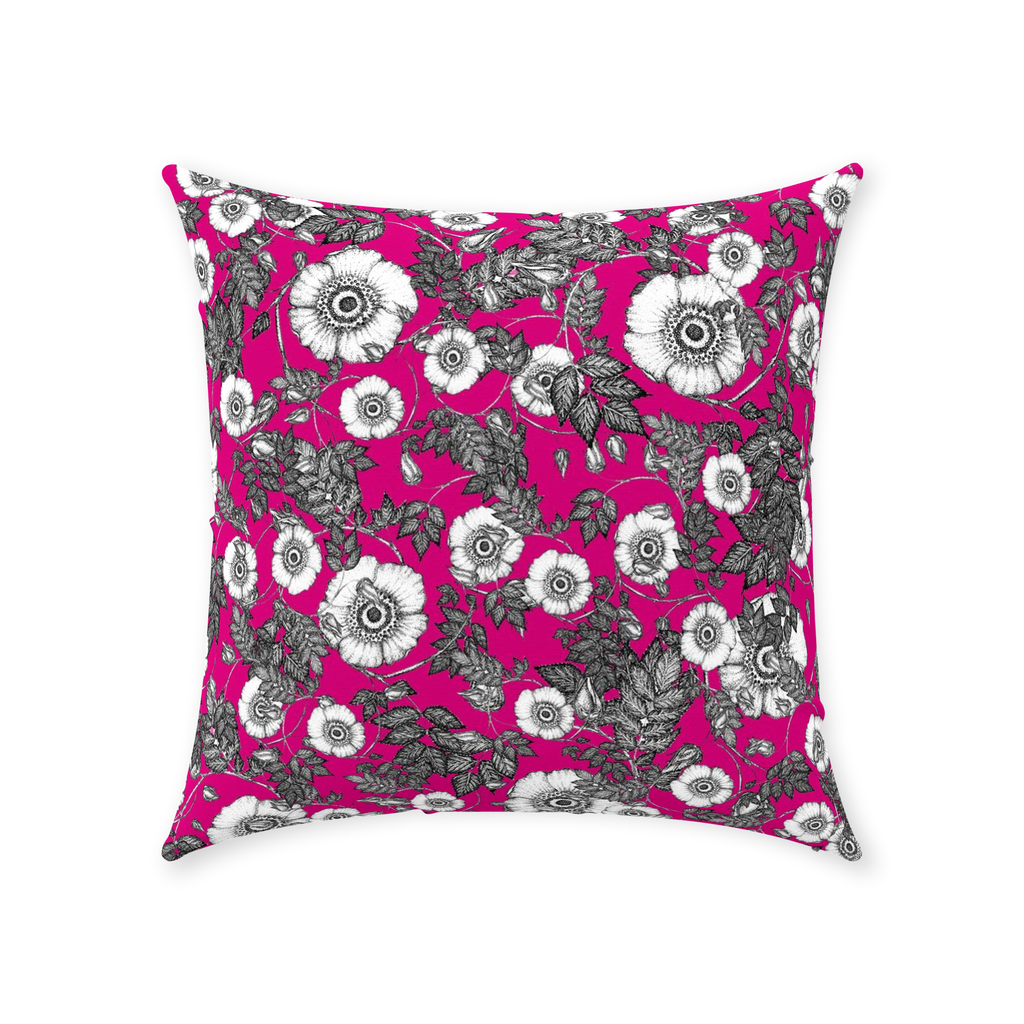 Throw Pillow (Multiple Sizes) Wild Rose 1