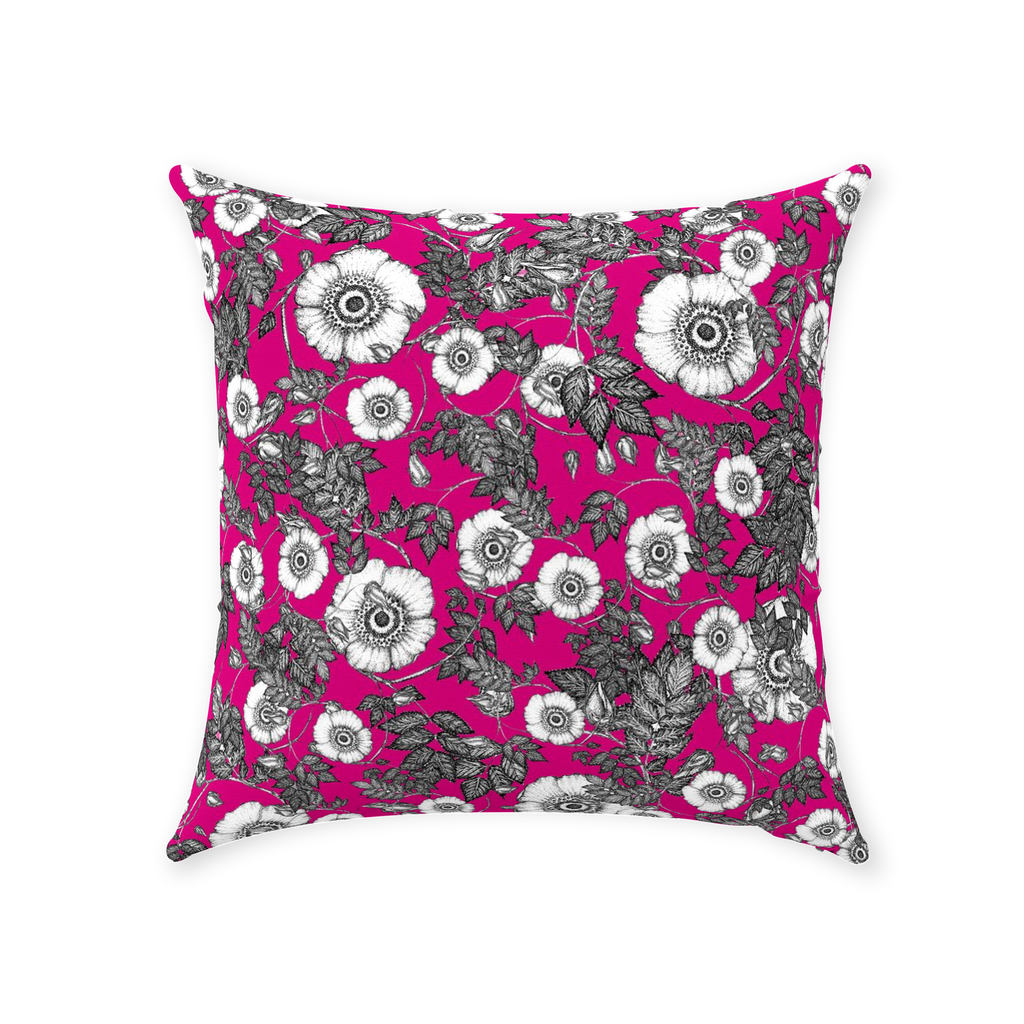 Throw Pillow (Multiple Sizes) Wild Rose 1