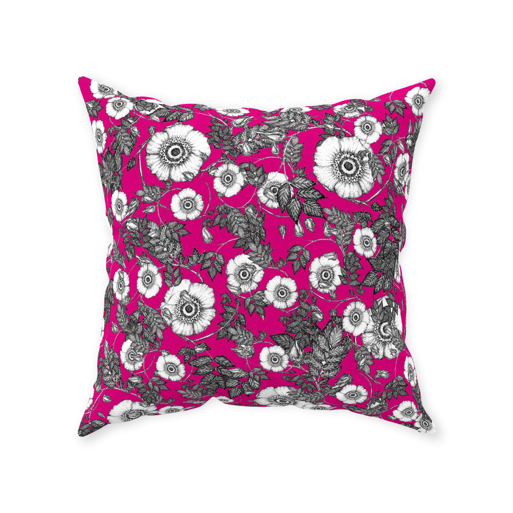 Throw Pillow (Multiple Sizes) Wild Rose 1