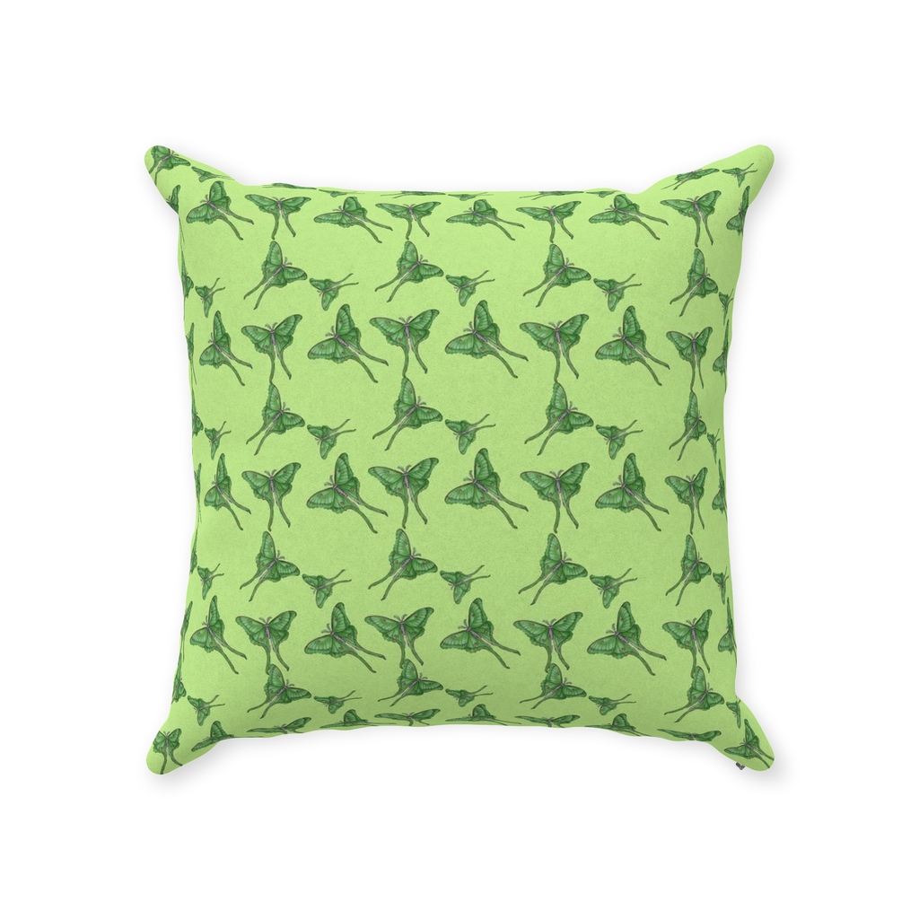 Throw Pillow (Multiple Sizes) Luna Moth 1